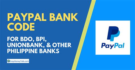 bdo bank code for paypal|How To Find Bank Code: The Ultimate List of Philippine Bank .